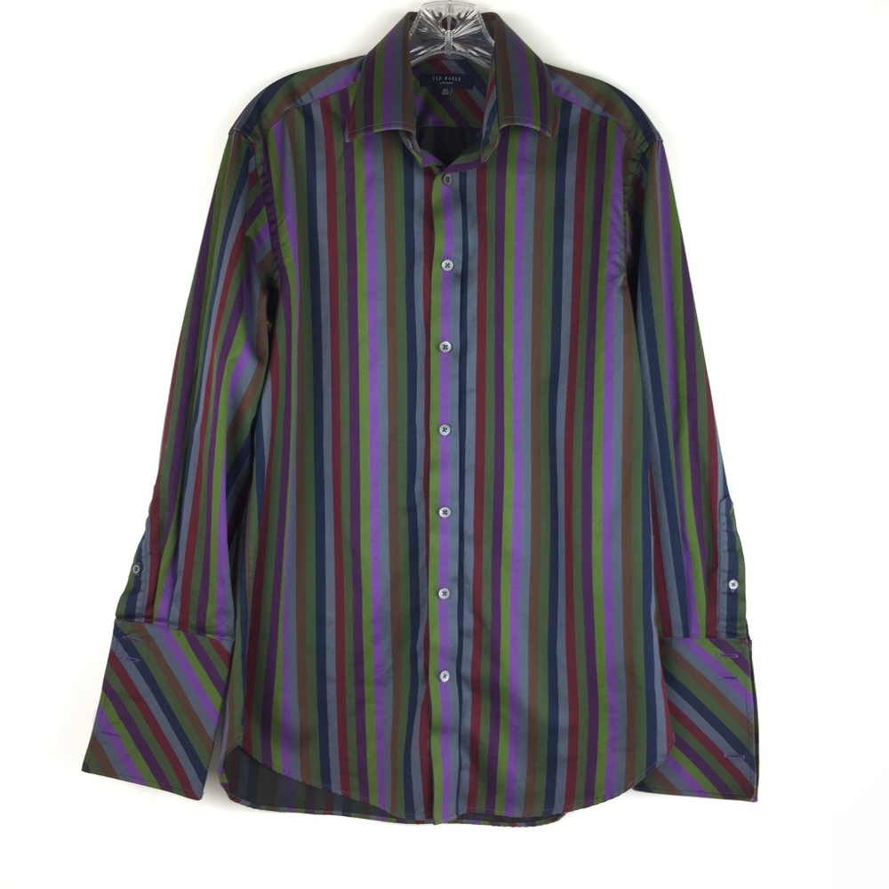 Ted Baker London men's purple shirt buttons down